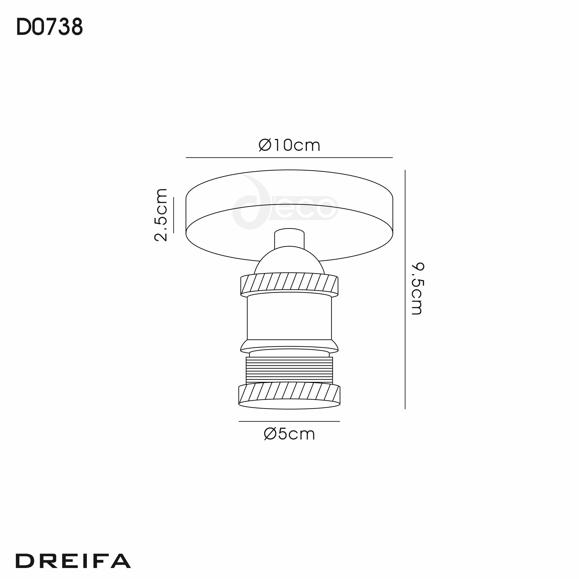 D0738  Dreifa Ceiling 1 Light